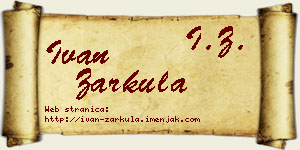 Ivan Zarkula vizit kartica
